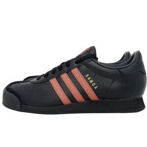 Adidas Originals Samoa Men's Size 13 Black Red Pebbled Leather Sneakers